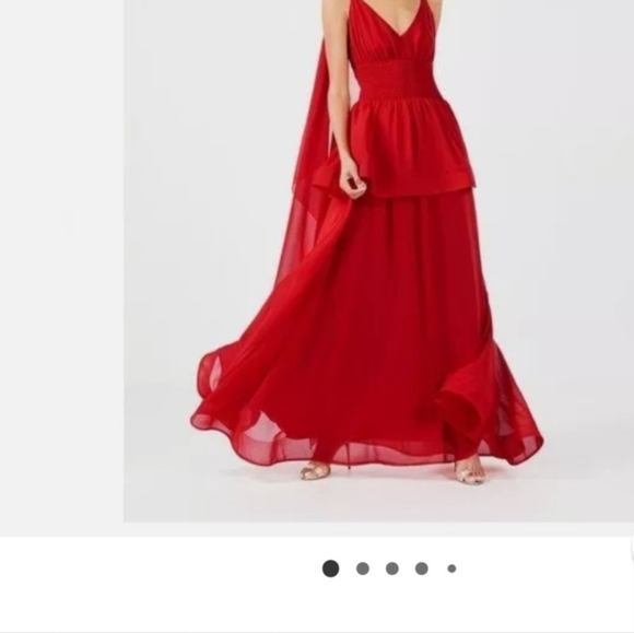 BCBGMaxAzria Rosana Peplum Maxi Gown. SIZE XL NEW WITH TAGS. - Picture 4 of 5